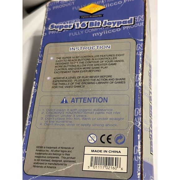 New Myiicco 16 Bit Joypad Controller for Super Nintendo SNES System Control Pad - Picture 4 of 4